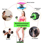 Super Crunch™ Roller Stretch Abdominal Resistance Pull Rope
