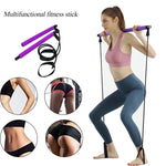 Portable and Elastic Pilates Exercise Stick
