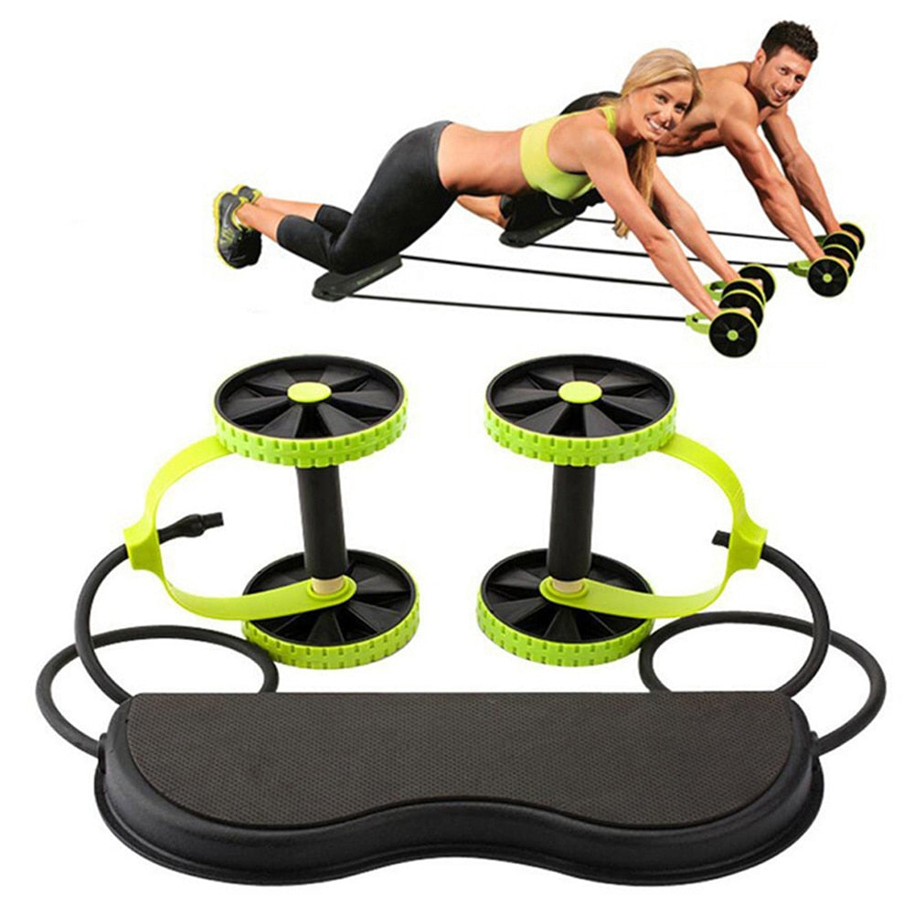 Super Crunch™ Roller Stretch Abdominal Resistance Pull Rope