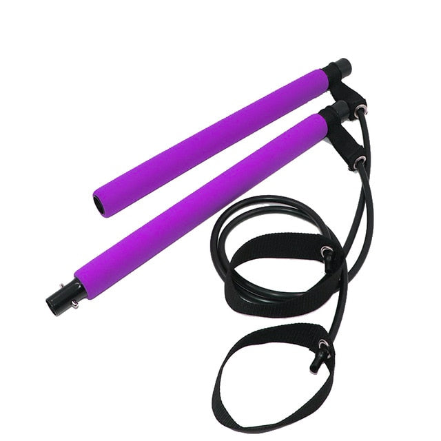 Portable and Elastic Pilates Exercise Stick