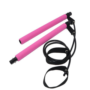 Portable and Elastic Pilates Exercise Stick